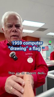 1959 computer "drawing" a flag 🇺🇸Science and facts💡