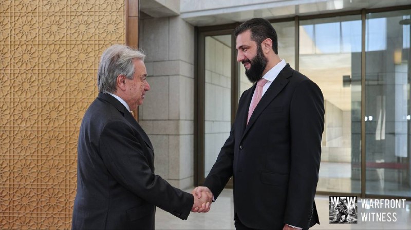 ️🇸🇾🇺🇳נשיא סוריה אחמד א-שארע נפגש היום עם מזכ"ל האו"ם אנטוניו גוטרש.