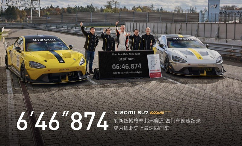 Xiaomi SU7 Ultra стал самым быстрым четырехдверным автомобилем Нюрбургринга 1