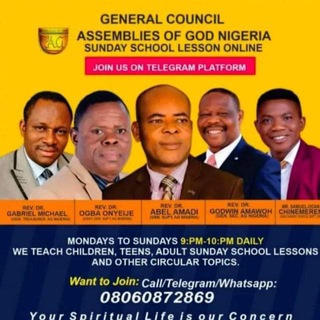 ASSEMBLIES OF GOD NIGERIA SUNDAY SCHOOL LESSON ON TELEGRAM. Telegram Group Link