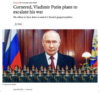 Путин после нескольких недель раздумий, судя по всему, решился на эскалацию и готовится мобилизовать 300⁠-400 тысяч человек, сообщает The Economist со ссылкой на источники, близкие к Кремлю.«Дополнительные люди, вероятно, будут вербоваться под принуждением
