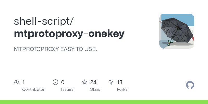 GitHub - shell-script/mtprotoproxy-onekey: MTPROTOPROXY EASY TO USE.