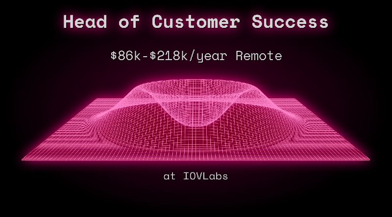 Web3 Head of Customer Success $77k - $109k Remote at IOVLabs