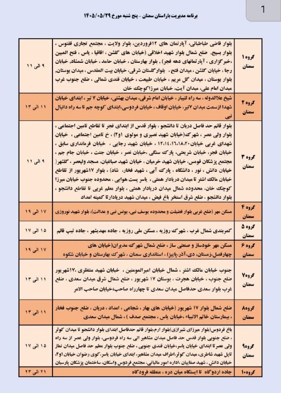 @semland کانال یک سمنان: خاموشی (قطعی برق) برنامه مدیریت بار پنجشنبه ۲۹ مرداد ماه شهرستان سمنان#کانال_یک_سمنان🍎 #پایگاه_خبری_سمنانhttps://eitaa.c