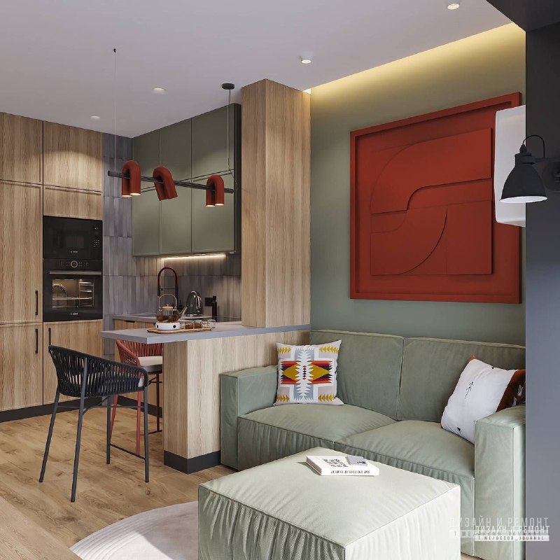 Какой вариант дизайна этой кухни-гостиной вам больше нравится? 1 - - - - - - Дизайн и ремонт - изображение 2 - какой, вариант, дизайна