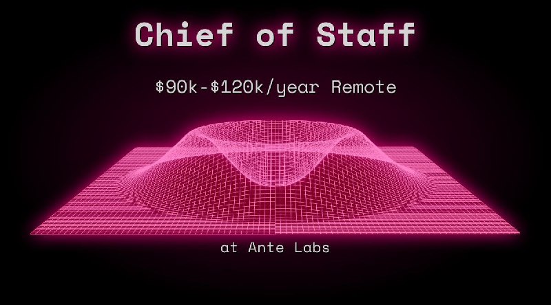 Web3 Chief of Staff $90k - $120k Remote at Ante Labs