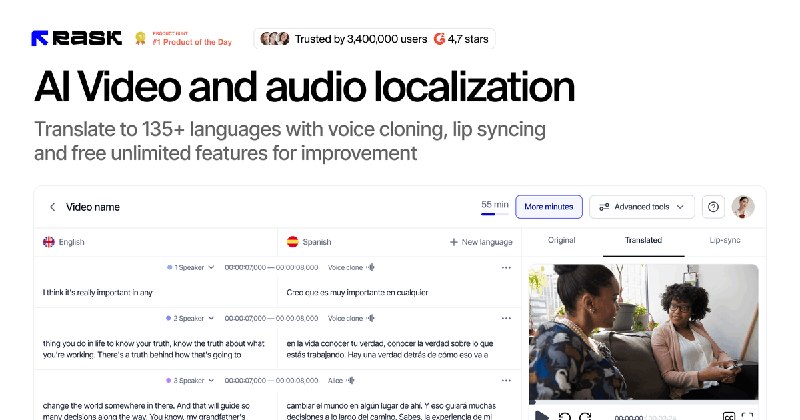 领先的AI视频本地化和配音工具