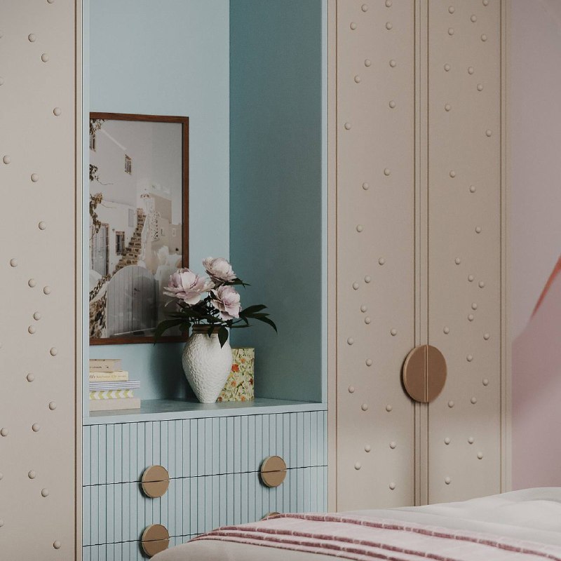 Нежный проект комнаты в цвете Тиффани . Мечты, вдохновение и волшебные воспоминания о детстве. Дизайнер Алёна Тоцкая Портфолио смотрите на - изображение 7 - нежный, проект, комнаты