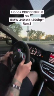Run 2Honda CBR1000RR-RvsBMW 340 st4 1200hp+Roll 100-300