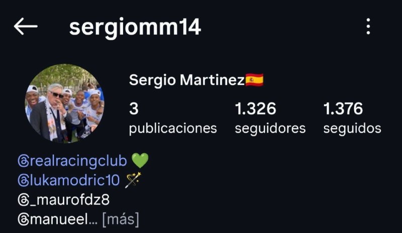 رئال مادرید | Real Madrid: ⭐️ فابریزیو رومانو: ✅سرخیو مارتینز به رئال مادرید، هیر وی گو @RealMadridFansصفحه رسمی سرخیو مارتینز در اینستاگرام در گذش