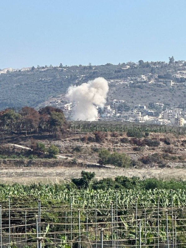 דחוף: בפעם ה-16 מאז הבוקר...הכיבוש מבצע הפצצה בעיירה מנסורי, דרומית ללבנון.