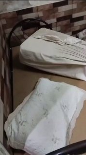 The effects of the damage caused by the occupation army after it raided a house during the raid on the village of al-Mujir, northeast of Ramallah.