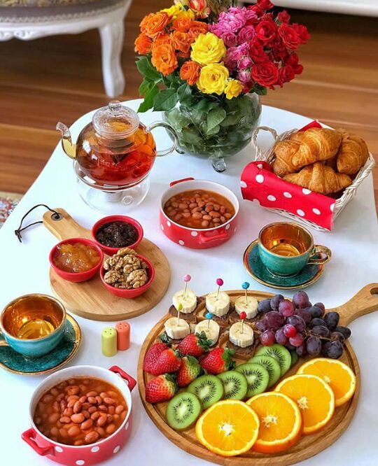 💞قلب های عاشق💞: 🌸🌺صبح بخیر ☕️بفرمایید صبحانه 😋😋.