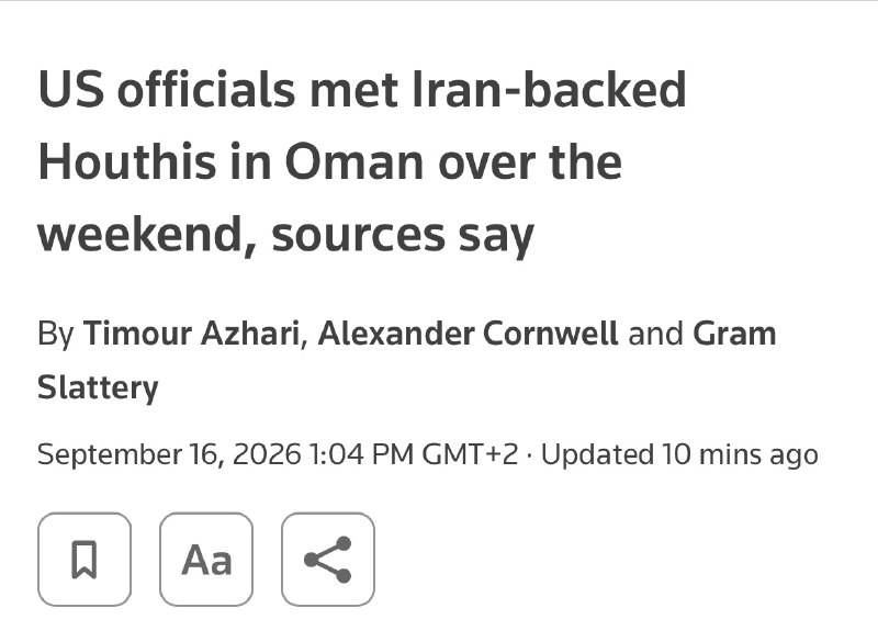 According to reports, American officials met with Houthi representatives in Oman over the weekend.