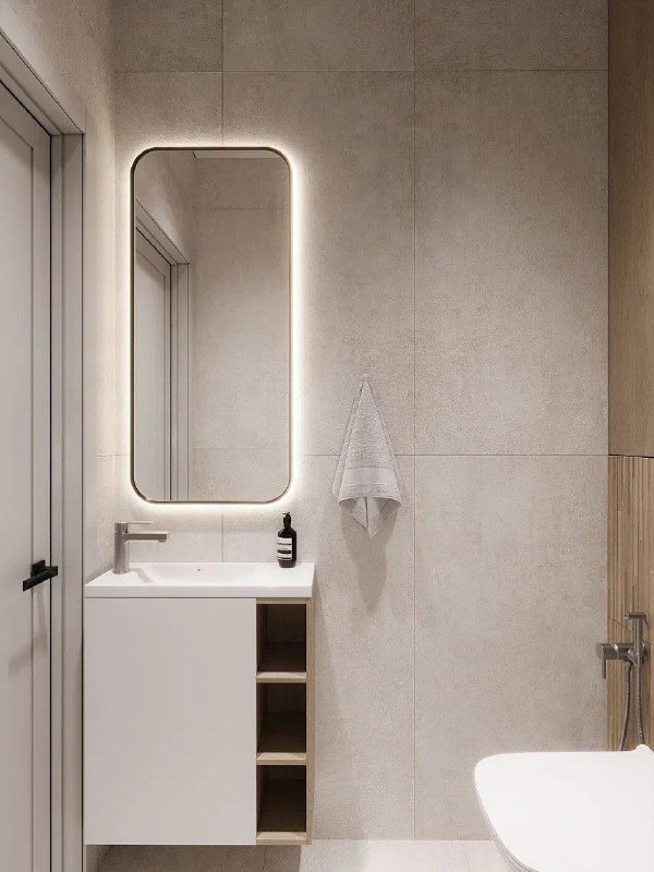 Санузлы в нашем проекте квартира70квм компактные, но максимально функциональные Ванная комната всего 3,8 м , но здесь разместили всё необходимое ва... - изображение 5 - максимально, всего, даже