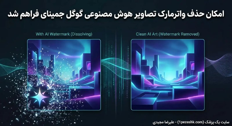 1pezeshk یک پزشک: ▪️ امکان حذف واترمارک مرئی از خروجی‌های هوش مصنوعی گوگل فراهم شد🔸 گوگل در بروزرسانی جدید خود به کاربران اجازه می‌دهد نشا
