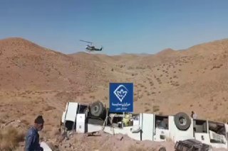 🎦 תמונות ראשוניות של תאונת ההתהפכות של אוטובוס עולי הרגל של משהד בדרום חוראסאן