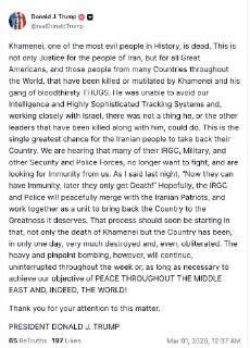 Иран отрицает гибель Хаменеи  Иранское агентство Tasnim пишет, что верховный лидер Али Хаменеи «твердо и неуклонно контролирует ситуацию». Никаких подтверждений к этому сообщению не прилагается.  Подписаться на «Новую-Европа»