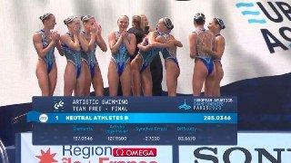 Первое золото на чемпионате Европы по синхронному плаванию заработали наши девчонки в Париже.Запоминайте имена:— Кира Черезова;— Майя Дорошко;— Екатерина Коссова;— Елизавета Минаева;— Светлана Павлова;— Елена Шабанова;— Елизавета Смирнова;— Ольга Тютюник.К