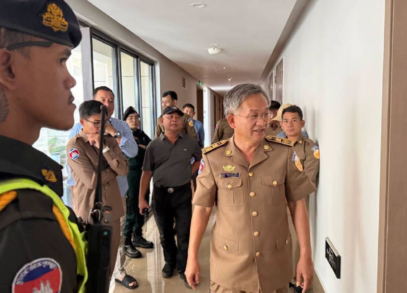 金边大事件：金边森速区检查外国人居住场所未发现网赌电诈 金边市森速区统一指挥部近配图