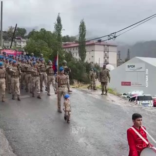 הצבא הטורקי ערך צעדת הפגנת כוח בשירנקס (Şırnak), צפון כורדיסטן לציון 29 באוקטובר, יום הרפובליקה הטורקית, לל…