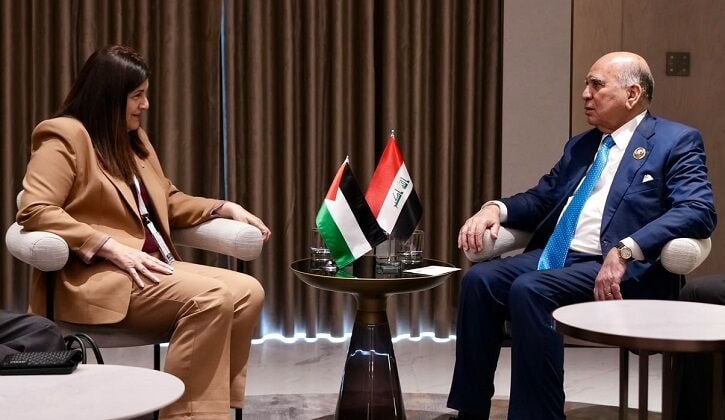 Iraq's foreign minister emphasized Baghdad's firm position in support of the Palestinian cause