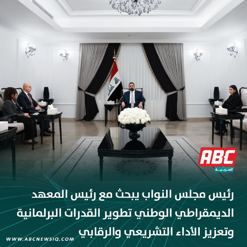 🔴 رئيس مجلس النواب يبحث مع رئيس المعهد الديمقراطي الوطني تطوير القدرات البرلمانية وتعزيز الأداء التشريعي والرقابي