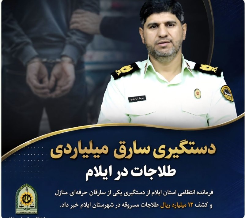 بازتاب ایلام: 💥فرمانده انتظامی استان خبر داد:دستگیری سارق میلیاردی طلاجات در ایلام💥برای ادامه مطلب روی لینک زیر کلیک کنید و نظر و دیدگ