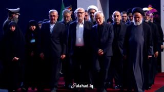 משלחת חיזבאללה ומשפחות נסראללה ומֻע'ניה הצדיעו לח'אמנאי המנוח