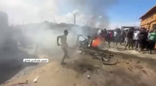 A vehicle was damaged in Mawasi, Khan Yunis. Gaza reports dead and wounded.