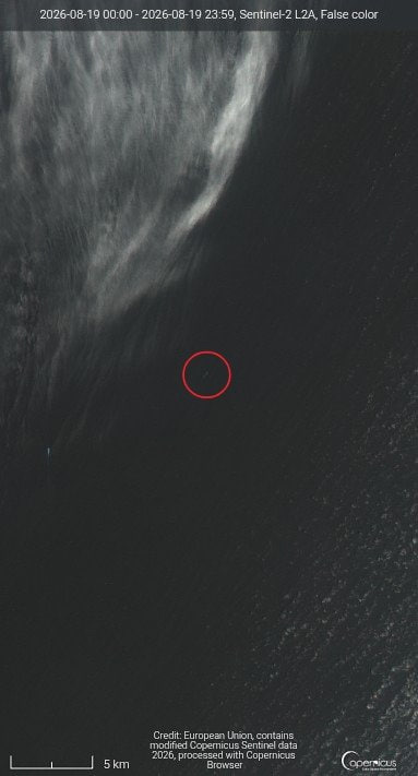 اخبارفوری و مهم: 🔴حضور یک ناوهواپیمابر جدید آمریکا در منطقه🔹تصاویر ماهواره‌ای Sentinel-2 از دیروز، یک ناو هواپیمابر آمریکایی کلاس نیمیتز 