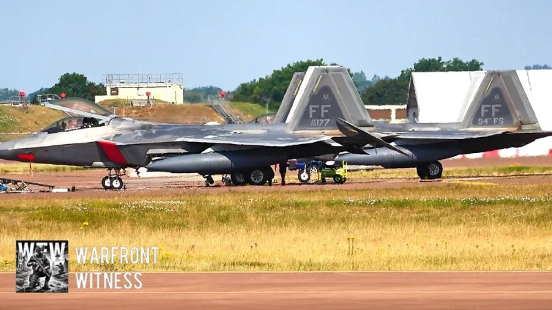 מטוסי F-22 אמריקנים שבו לאנגליה לאחר פריסה בישראל