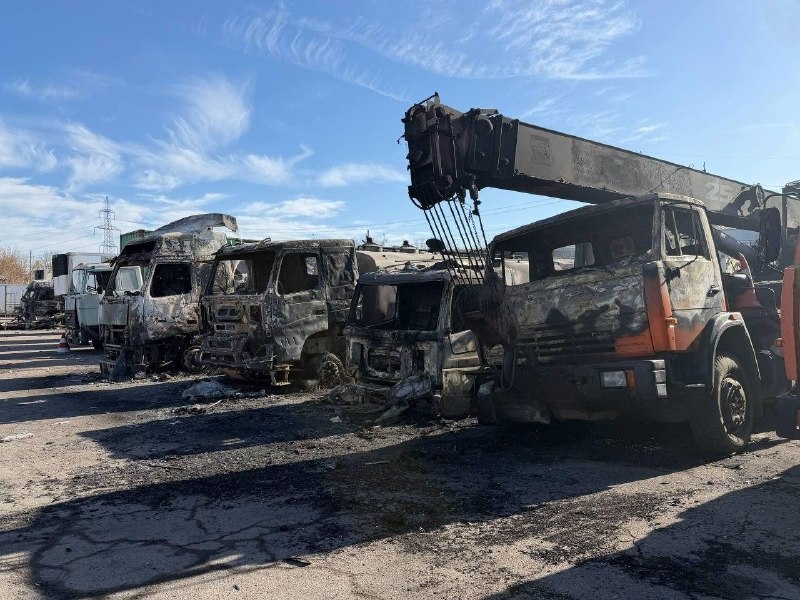 A downed or forced-down Geran-5 jet-powered drone/missile in the Odesa region.