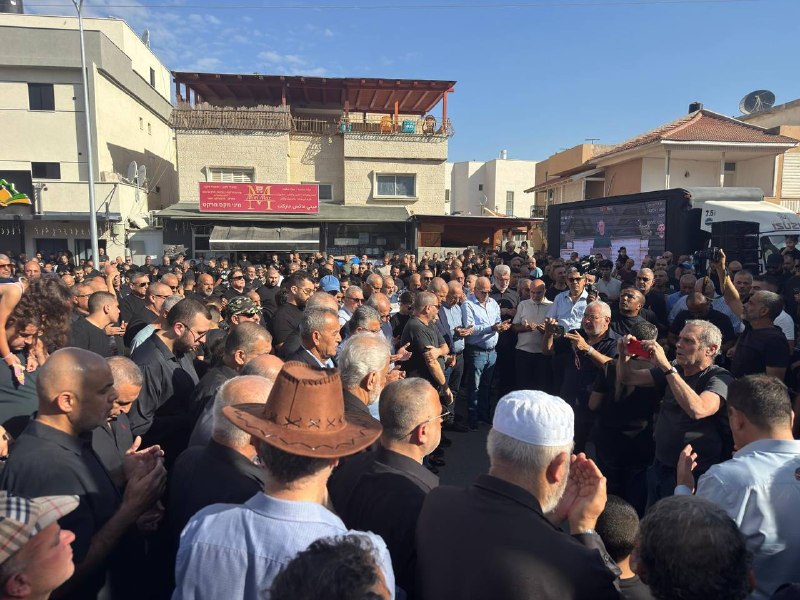 פלסטינים מהפנים הכבושים מארגנים מחאה לציון 70 שנה לטבח בכפר קאסם.