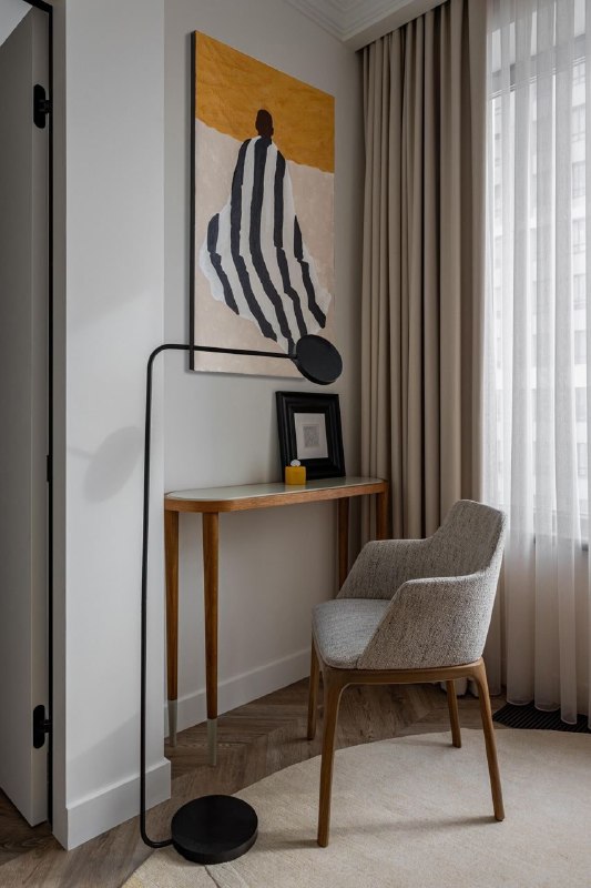 Этот интерьер - доказательство того, что площадь не определяет возможности. На 38 квадратных метрах дизайнер-декоратор Сара Михайлова разместила дв... - изображение 5 - интерьер, две, telegram