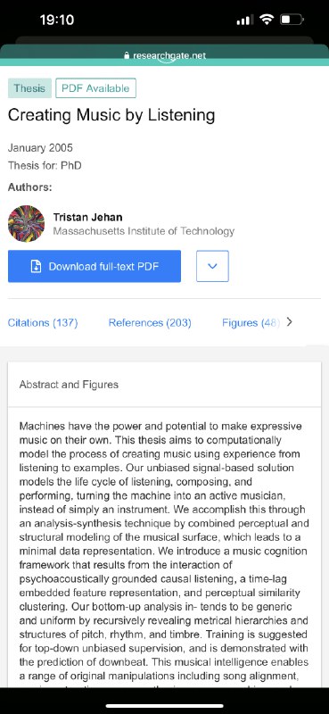 2005年，来自MIT 的Tristan发表了他的博士毕业论文《Creating music by listening》，并且基于这篇论文的一些技术实现，和他的同学Brian whitman创立了Echo Nest，并最终被Spotify收购，接下来的的故事大家都知道了