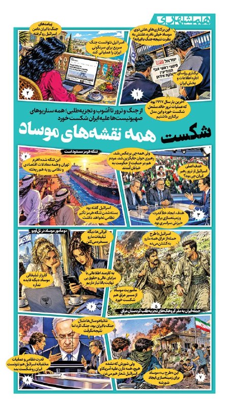 همشهری: 📊رسانهها و شخصیتهای سیاسی دنیا میگویند که همه نقشههای موساد علیه ایران به شکست منجر شده است@hamshahri_info