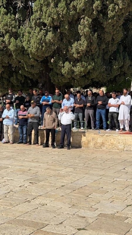 אלפי מתפללים מקיימים תפילות יום שישי במסגד אל-אקצא למרות ההגבלות והמחסומים של הכיבוש.