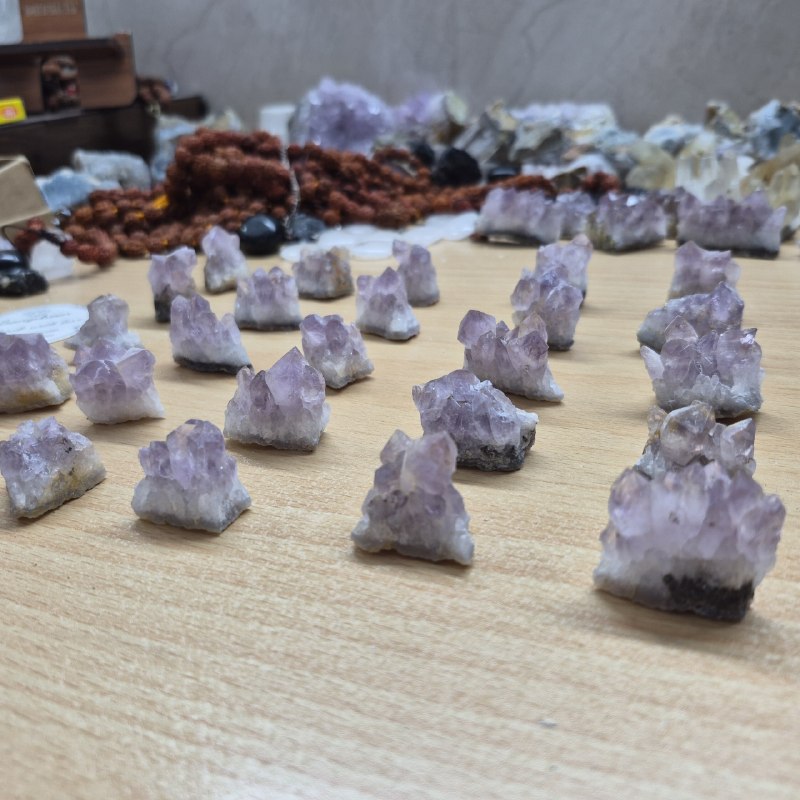 سنگچین | سنگ اصل، رودراکشا: 💎ژئود‌های طبیعی مینیاتوری - کلکسیونی آمتیست اصل 😍💜شاهکار معادن ایران‌زمین تامین مستقیم از معدن در سنگچین✅از نظر رنگ و کی