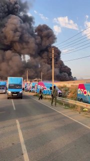 ❗️An Ozon logistics center near Enem in Russia’s Adygea is burning after an overnight drone attack.