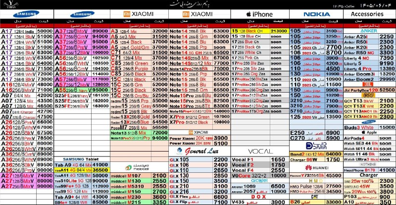 نبض بازار / اقتصاد 💰: 🔴لیست خرید گوشی با گارانتی شرکتی1405/06/04@NabzehBazaar