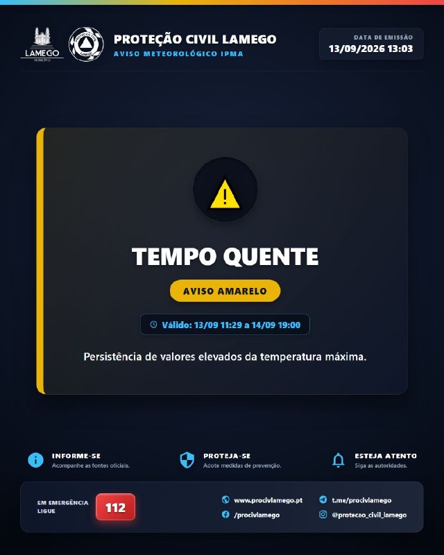 Aviso PROCIV Lamego