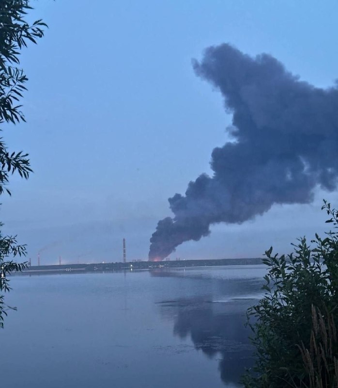 Overnight strikes hit two industrial facilities in Russia's Lipetsk region, triggering fires.