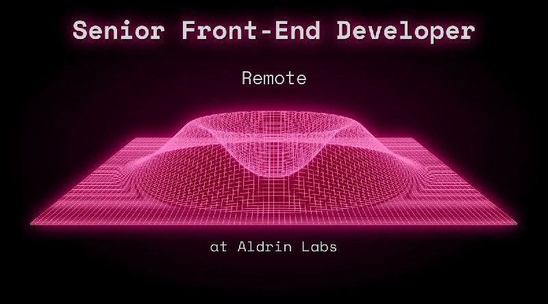 Web3 Senior Front-End Developer Remote at Aldrin Labs