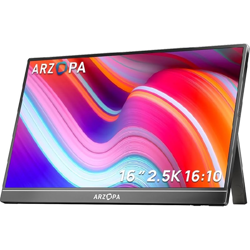 ARZOPA 2 5K Portabeler Monitor 16 Zoll 2560x1600 HDR 10bit QHD USB