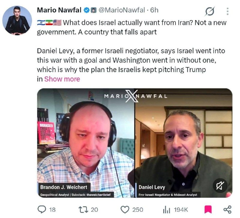 דניאל לוי, אנליסט פוליטי ומנהל משא ומתן ישראלי לשעבר, מנהל צוות החשיבה USMEP מה באמת ישראל רוצה מאיראן? אין…