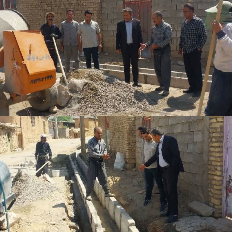 نیوز چمن سلطان: بازدید از پروژه جدولکشی معابر روستای همابه گزارش روابط عمومی بخشداری بربرود شرقی، مهندس رستمی، بخشدار بربرود شرقی، با ح