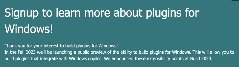 Windows Copilot 也要支持 plugin，一下就打开了想象空间