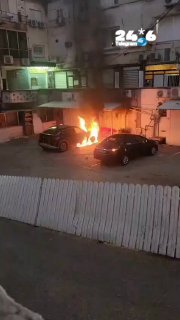 🇮🇱 בת-ים שריפת רכב רוטשילד. כבאות והצלה ארצי.