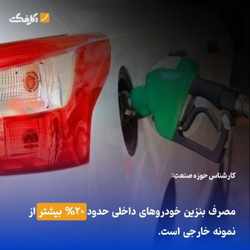 همدان پيام: ♦️خودروهای داخلی ۲۰ درصد بیشتر سوخت مصرف می‌کنند🔸مصرف بنزین خودروهای داخلی حدود ۲۰ درصد بیشتر از نمونه‌های خارجی عنوان ش